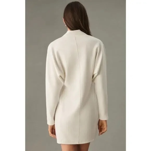 Anthropologie - Daily Practice | Ivory Long Sleeve Knit V-Neck Dress - Picture 2 of 5